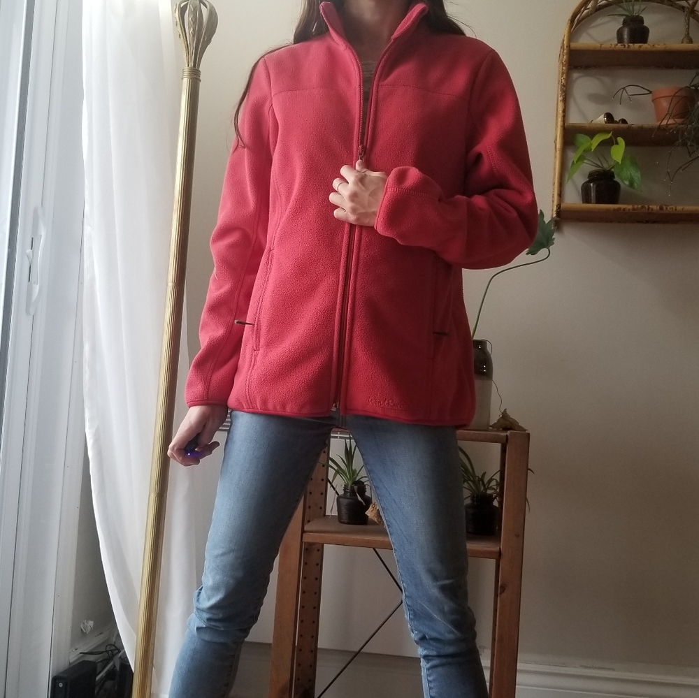 WindRiver Sweater Fleece Jacket Red Windbreaker